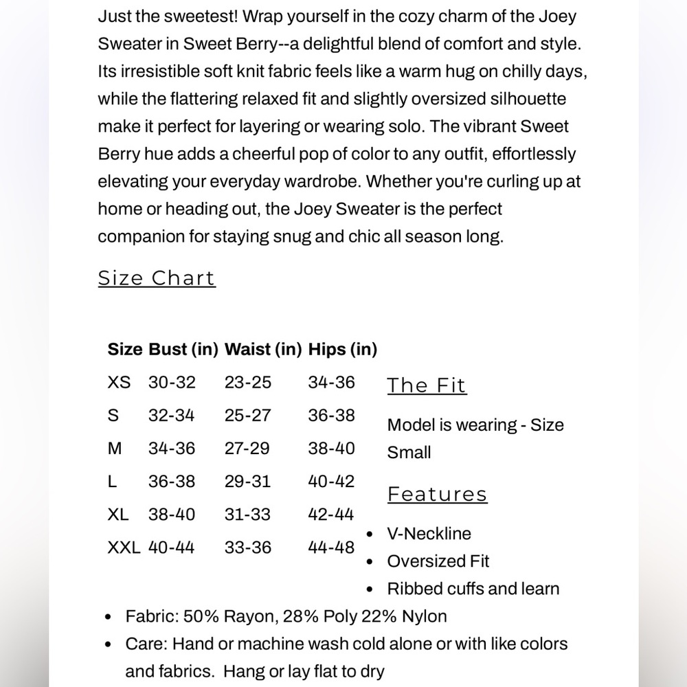 Beach Riot NWT Sz M Joey Sweet strawberries oversized sweater; so cute! - Picture 15 of 16